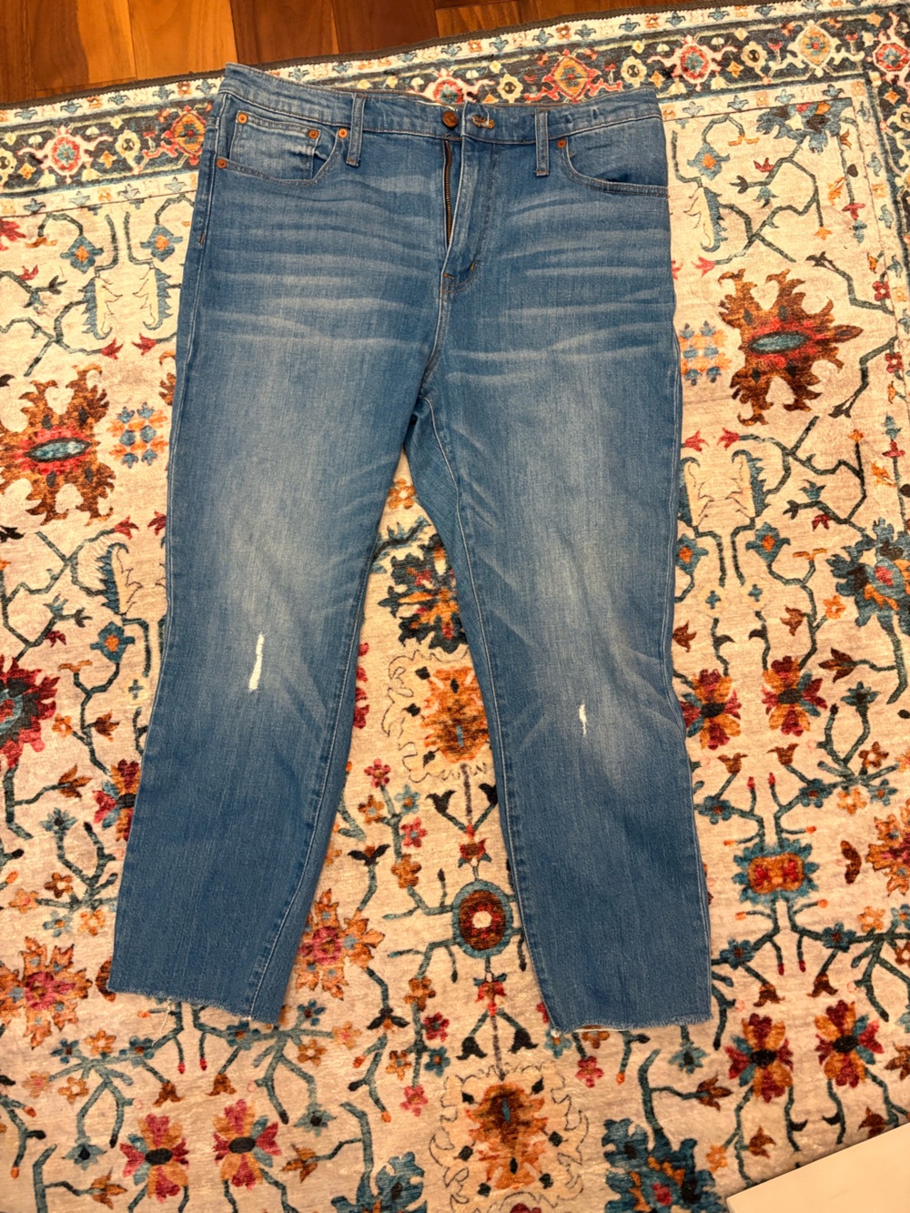 MADEWELL High-Rise Slim Boyjean Dover Wash Raw-Hemmed Beachy Minimal Boho Denim